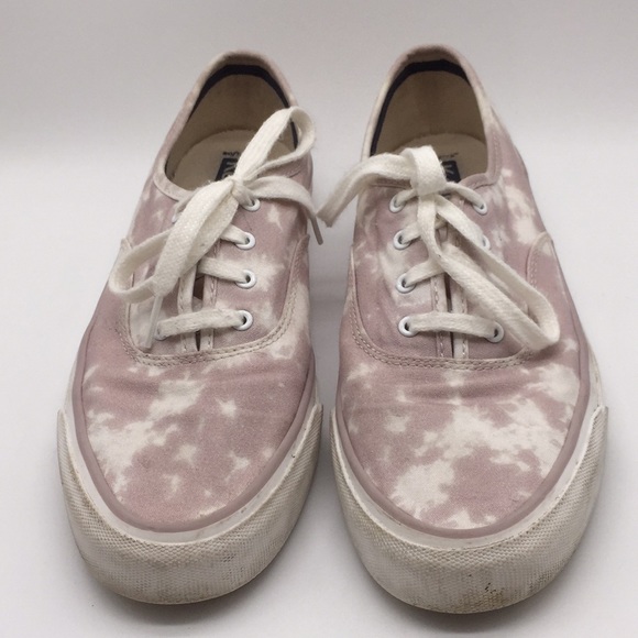 Keds Double Decker Ribbed Wave Pink and White Tie Dye Cotton Sneakers Si… - Picture 1 of 10